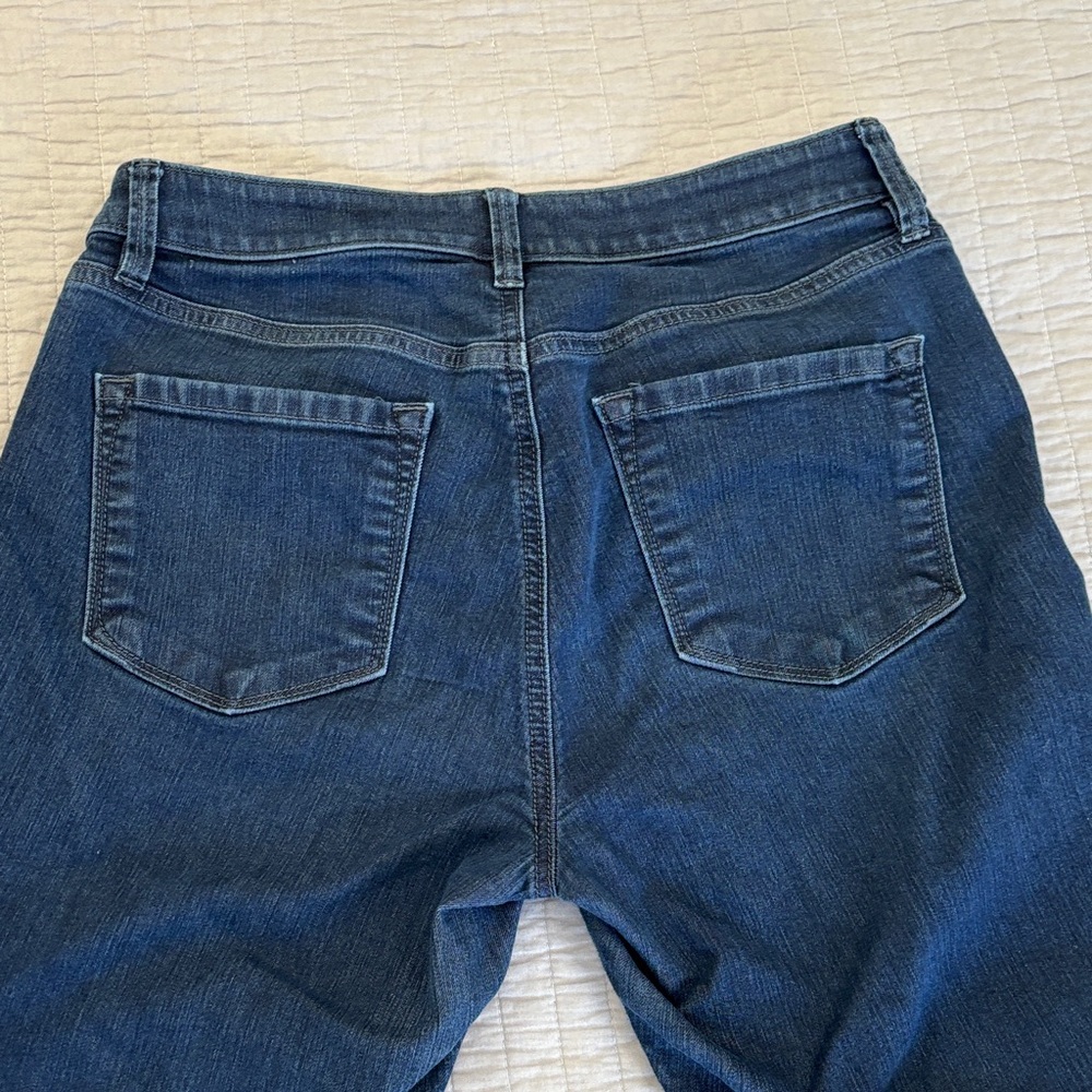 LOFT Curvy Straight Leg Jeans Dark Wash Size 30/10 - Picture 6 of 9
